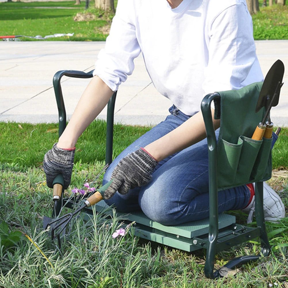 Heavy Duty Upgraded Garden Kneeler Thicken Seat Padded Kneeling Stool Indoor Outdoor 150KG Load Portable Folding