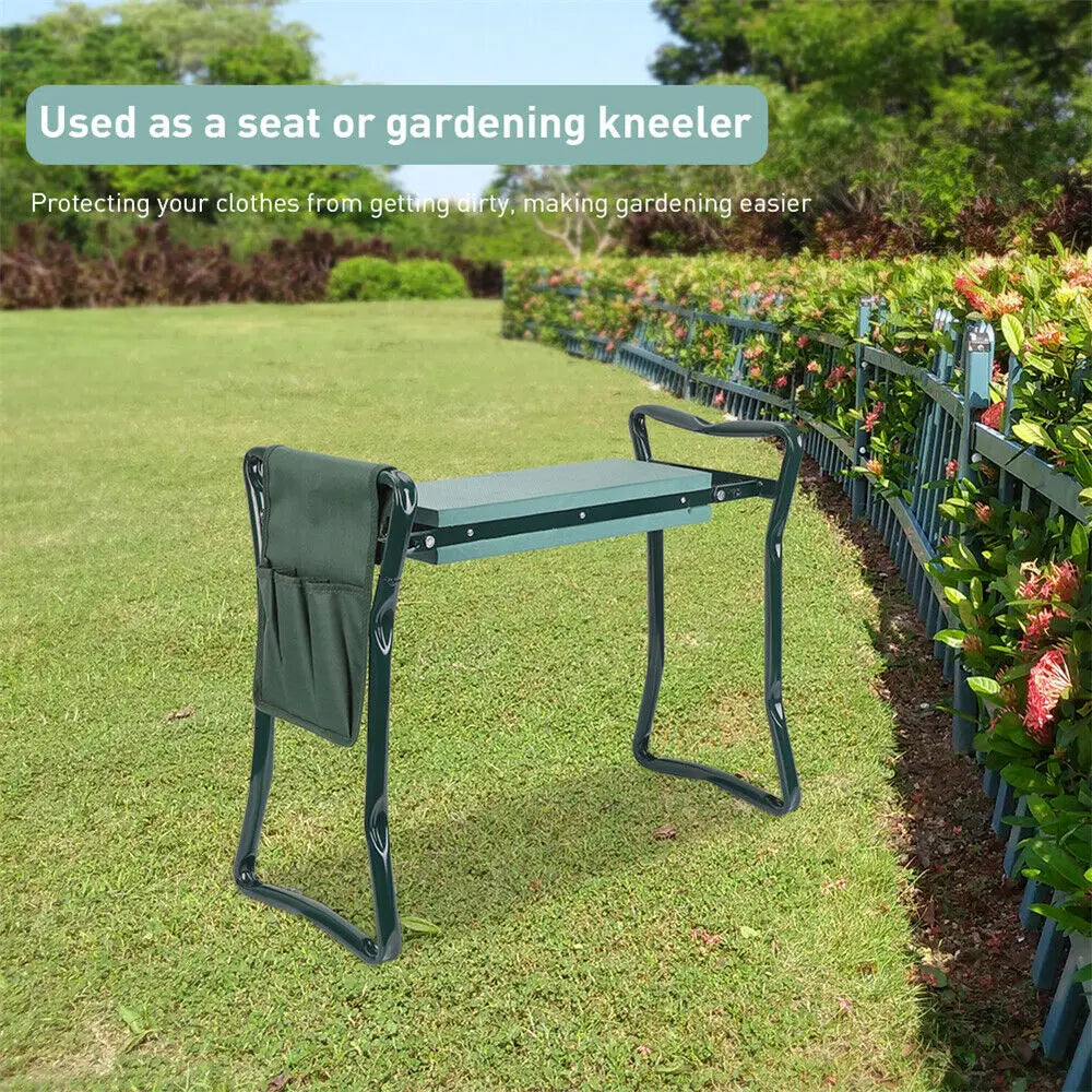 Heavy Duty Upgraded Garden Kneeler Thicken Seat Padded Kneeling Stool Indoor Outdoor 150KG Load Portable Folding